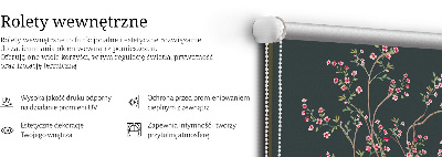 Fenster Rollo mit Motiv von Vögeln an einem Rosenstrauch