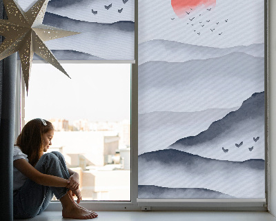 Rollo lichtundurchlässig mit Motiv „Berge im Nebel”