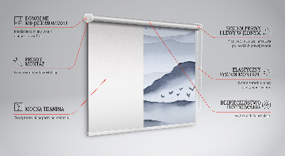 Rollo lichtundurchlässig mit Motiv „Berge im Nebel”