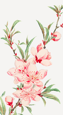 Fenster Rollo in rosa mit Blumenmuster