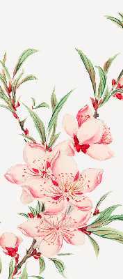 Fenster Rollo in rosa mit Blumenmuster
