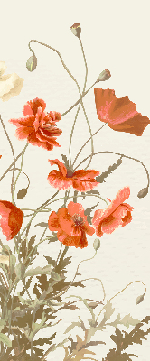 Verdunkelungsrollo mit Mohnblumenmuster