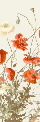 Verdunkelungsrollo mit Mohnblumenmuster