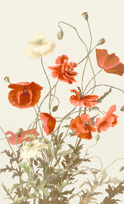 Verdunkelungsrollo mit Mohnblumenmuster