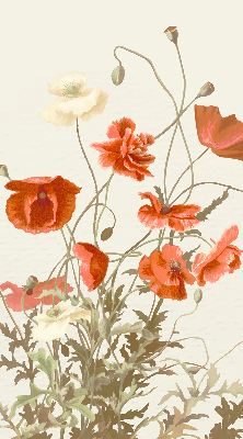 Verdunkelungsrollo mit Mohnblumenmuster