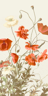 Verdunkelungsrollo mit Mohnblumenmuster