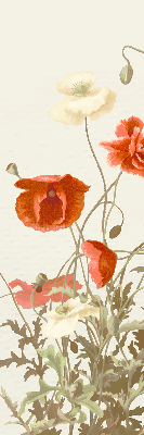 Verdunkelungsrollo mit Mohnblumenmuster