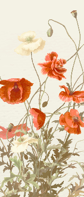 Verdunkelungsrollo mit Mohnblumenmuster