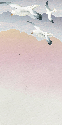 Verdunkelungsrollo mit Motiv fliegender Vögel
