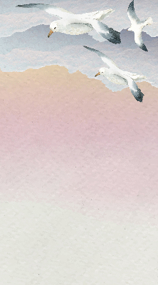 Verdunkelungsrollo mit Motiv fliegender Vögel