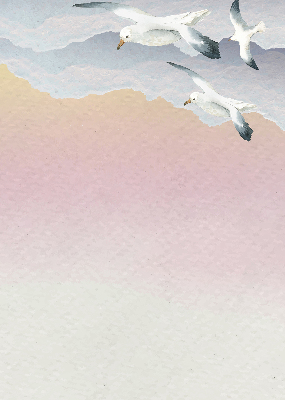 Verdunkelungsrollo mit Motiv fliegender Vögel