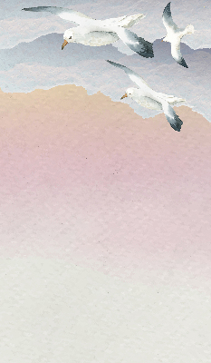 Verdunkelungsrollo mit Motiv fliegender Vögel