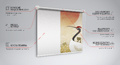 Fenster Rollo mit Motiv von Kranichen bei Sonnenuntergang
