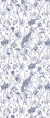 Rollo lichtundurchlässig mit Wildblumenmuster