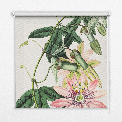 Verdunkelungsrollo in Rosa mit Blumenmuster