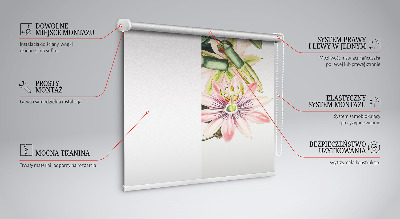 Verdunkelungsrollo in Rosa mit Blumenmuster