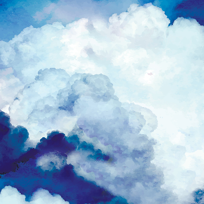 Fenster Rollo mit Wolkenmuster