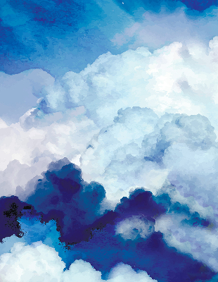 Fenster Rollo mit Wolkenmuster