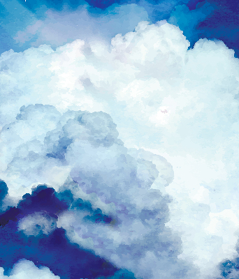 Fenster Rollo mit Wolkenmuster