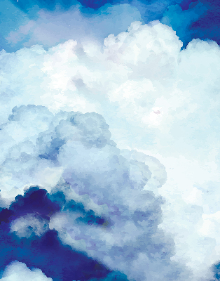 Fenster Rollo mit Wolkenmuster