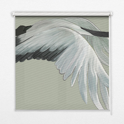 Fenster Rollo mit Motiv eines fliegenden Kranichs