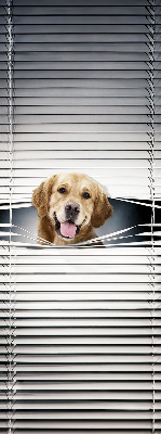 Fenster Rollo mit goldenem Hundemotiv