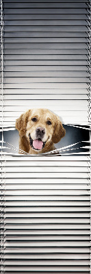 Fenster Rollo mit goldenem Hundemotiv