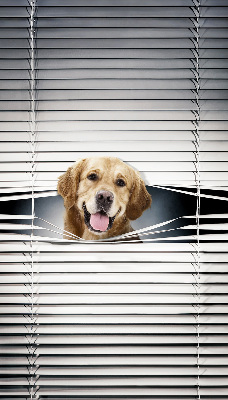 Fenster Rollo mit goldenem Hundemotiv