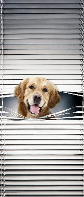 Fenster Rollo mit goldenem Hundemotiv