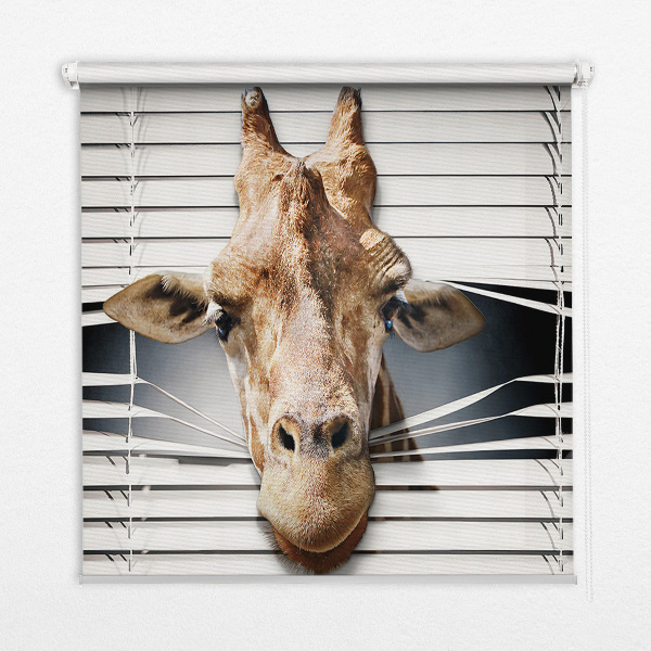 Fenster Rollo mit Giraffenmuster