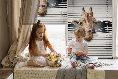 Fenster Rollo mit Giraffenmuster