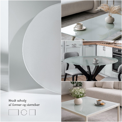 Quadratische Glastischplatte Lichtdurchlässige