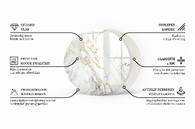 Runde tischplatte Reines Weiß