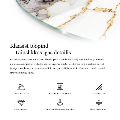 Runde tischplatte Solides Schwarz, elegant
