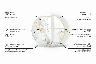 Runde tischplatte Dezente Marmoradern