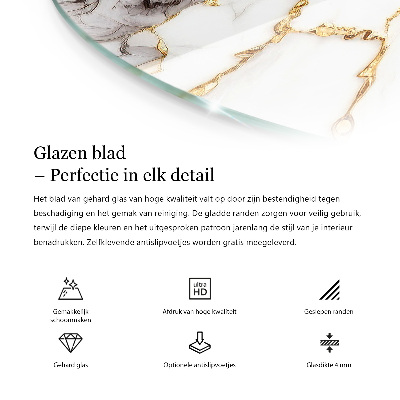 Runde tischplatte Marmor mit zarten Adern