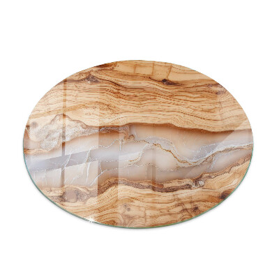 Runde tischplatte Holz im Einklang mit Harz