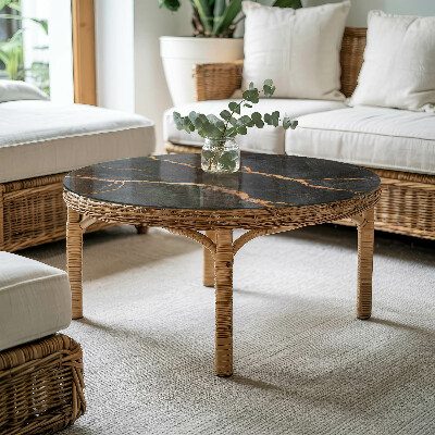Runde tischplatte Marmoradern im Design