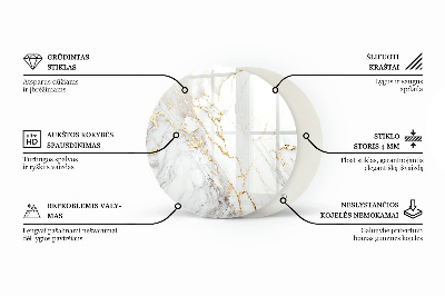 Runde tischplatte Marmoradern im Design