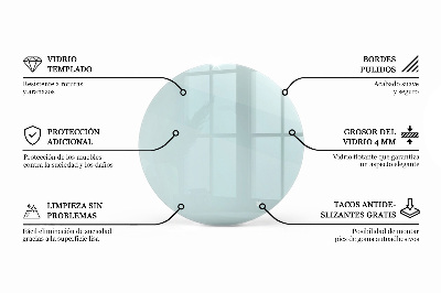 Glasplatte für runden tisch transparent