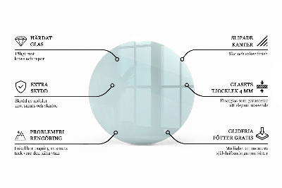 Glasplatte für runden tisch transparent