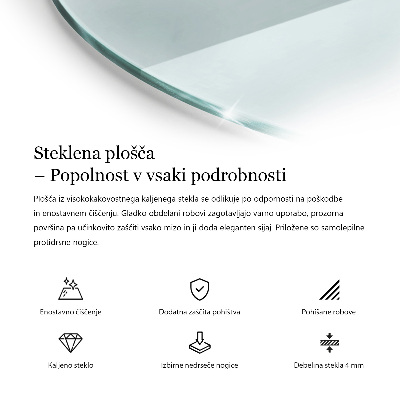 Glasplatte für runden tisch transparent