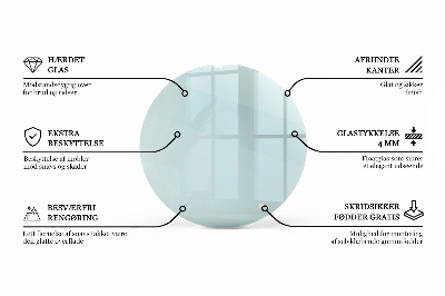 Glasplatte für runden tisch transparent