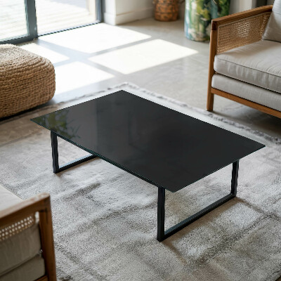 Rechteckige tischplatte Solides Schwarz, elegant