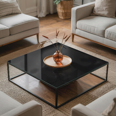 Rechteckige tischplatte Solides Schwarz, elegant