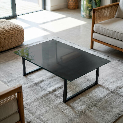 Rechteckige tischplatte Solides Schwarz, elegant