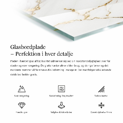 Rechteckige tischplatte Grafische Marmorkomposition