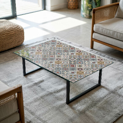 Rechteckige tischplatte Dekorative Mosaike mit Details