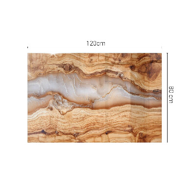 Rechteckige tischplatte Holz im Einklang mit Harz
