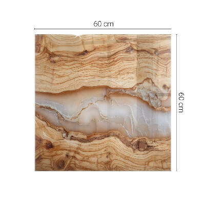 Rechteckige tischplatte Holz im Einklang mit Harz